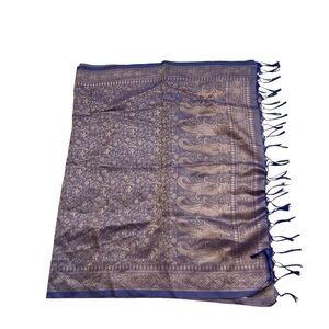 Brand New Bombay Store Artistic Silk‎ Stole Gold and Purple